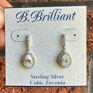 Anthropologie 925 Sterling Silver Dangle Earrings NWT